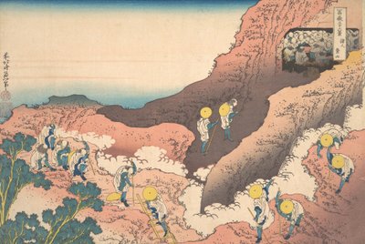 Groups of Mountain Climbers Shojin Tozan, from the series Thirty-six Views of Mount Fuji by Katsushika Hokusai