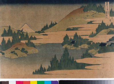 Hakone Lake in Sagami Prefecture by Katsushika Hokusai