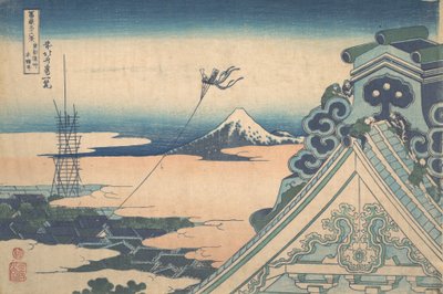 Honganji at Asakusa in Edo, from the series Thirty-six Views, ca. 1830-32 by Katsushika Hokusai