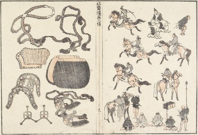 Horse Riders and Harness by Katsushika Hokusai