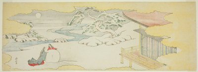 Illustration of The Bluebell, Chapter 20 of the Tale of Genji by Katsushika Hokusai