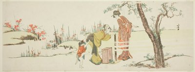 Making Paper Cords for Tying Hair by Katsushika Hokusai