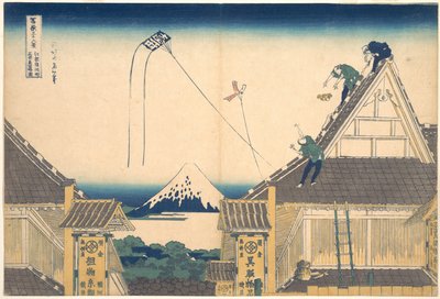 Mitsui Shop at Surugachō in Edo, from the Series Thirty-six Views of Mount Fuji by Katsushika Hokusai