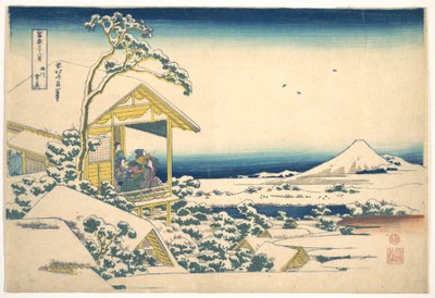 Morning after the Snow at Koishikawa in Edo, from the series Thirty-six Views of Mount Fuji by Katsushika Hokusai