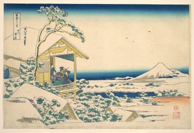 Morning after the Snow at Koishikawa in Edo, from the series Thirty-six Views of Mount Fuji by Katsushika Hokusai