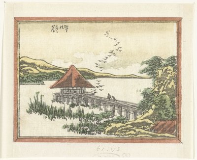 Landing Geese at Katata (Eight Views of Omi) by Katsushika Hokusai