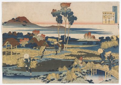 One Hundred Poets, One Poem Each, as Explained by the Wet Nurse: Emperor Tenji (Tenchi) Edo period by Katsushika Hokusai