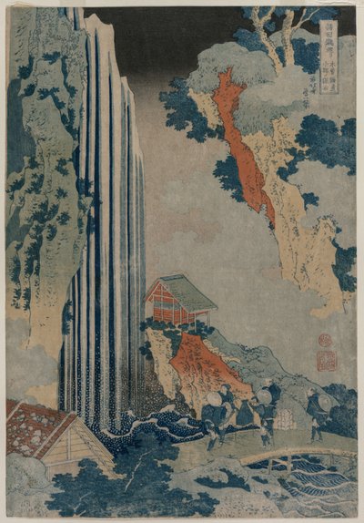 Ono Waterfall on the Kiso Road from the series a Tour of Waterfalls in the Provinces, early 1830s by Katsushika Hokusai