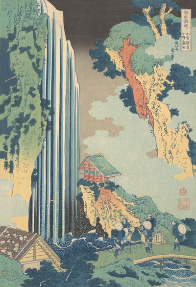 Ono Waterfall on the Kisokaido, from the series A Tour of Waterfalls in Various Provinces by Katsushika Hokusai