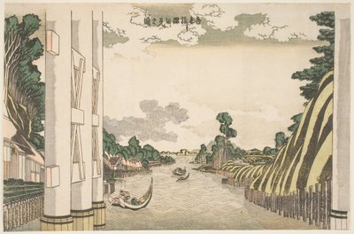 Picture Of The Sumida River Seen From Beneath Azuma Bridge by Katsushika Hokusai
