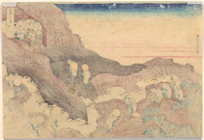 Pilgrims Ascending the Peak, from the Series Thirty-Six Views of Mount Fuji by Katsushika Hokusai