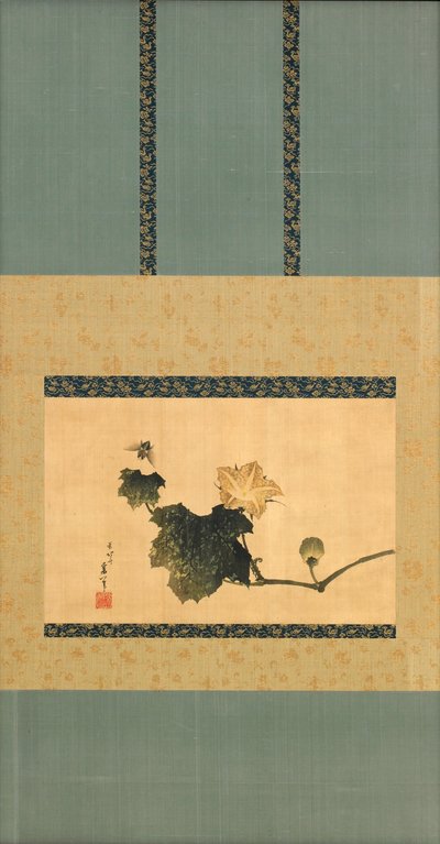 Pumpkin and Vine and Horse Fly, Edo Period by Katsushika Hokusai