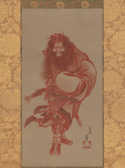 Red Shoki, the Demon Queller by Katsushika Hokusai