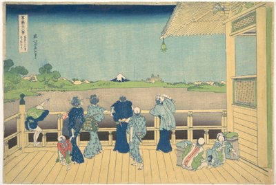 Sazai Hall at the Temple of the Five Hundred Arhats, from the series Thirty-six Views of Mount Fuji by Katsushika Hokusai