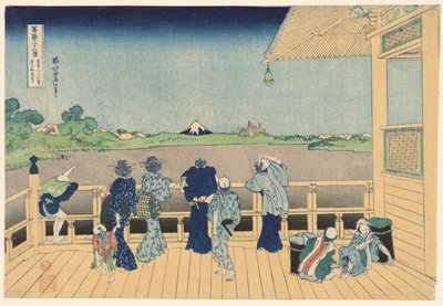 Sazai Hall at the Temple of the Five Hundred Arhats, from the series "Thirty-six Views of Mount Fuji" by Katsushika Hokusai