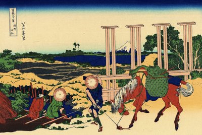 Senju in the Musachi Province by Katsushika Hokusai