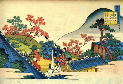 Series of One Hundred Poems by One Hundred Poets: "Fujiwara no Tadahira". Print by Katsushika Hokusai (1760-1849) by Katsushika Hokusai