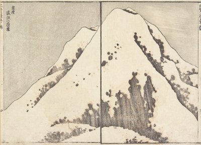 Snow at the Top of the Tsukuba Mountain in Hitachi Province, 1817 by Katsushika Hokusai