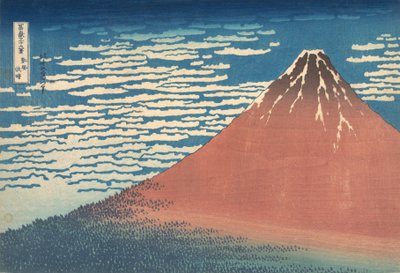 South Wind, Clear Sky, also known as Red Fuji, from the series Thirty-six Views of Mount Fuji, ca. 1830-32 by Katsushika Hokusai