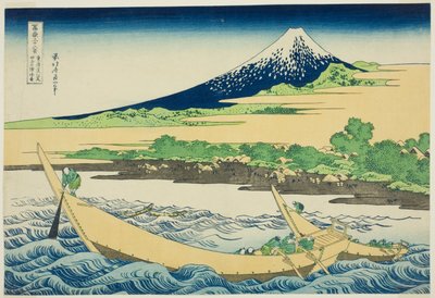 Tagonoura Bay near Ejiri on the Tokaido (Tokaido Ejiri Tagonoura ryakuzu), from the series Thirty-Six Views of Mount Fuji (Fugaku sanjurokkei) by Katsushika Hokusai