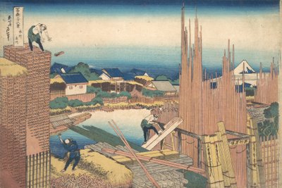 Tatekawa in Honjo, from the series Thirty-six Views of Mount Fuji by Katsushika Hokusai