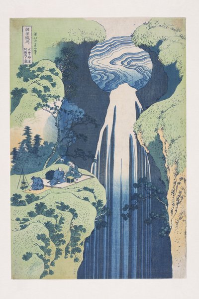 The Amida Falls in the Far Reaches of the Kisokaido Road by Katsushika Hokusai