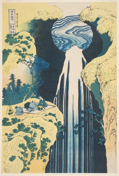 The Amida Waterfall in the Province of Kiso by Katsushika Hokusai