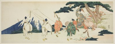 The Eastern Journey of the Celebrated Poet Ariwara no Narihira by Katsushika Hokusai
