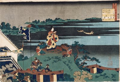 The Exiled Poet Nakamaro by Katsushika Hokusai