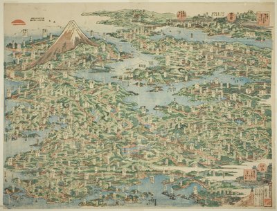 The Famous Places on the Tokaido in One View by Katsushika Hokusai