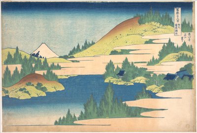 The Lake at Hakone in Sagami Province, from the series Thirty-six Views of Mount Fuji by Katsushika Hokusai