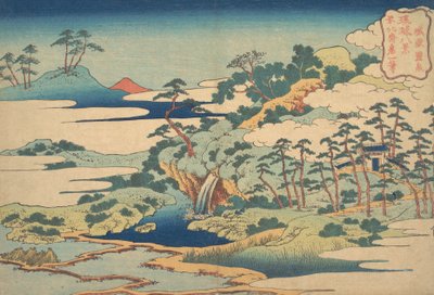 The Sacred Spring at Jogaku Jogaku Reisen, from the series Eight Views of the Ryukyu Islands by Katsushika Hokusai