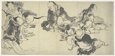 The Six Master Poets, Edo Period by Katsushika Hokusai