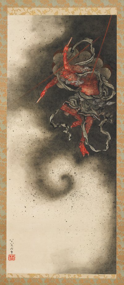 Thunder God, Edo Period by Katsushika Hokusai