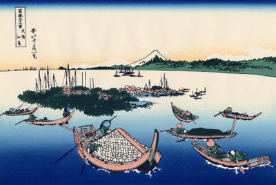 Tsukada Island in the Musashi Province, c.1830 (woodblock print) by Katsushika Hokusai