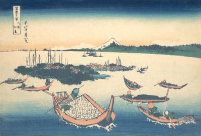Tsukudajima in Musashi Province, from the Series Thirty-six Views, ca. 1830-32 by Katsushika Hokusai