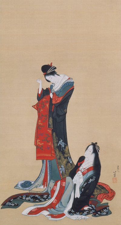 Two Courtesans, Edo Period, c.1805 by Katsushika Hokusai