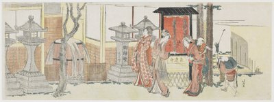 Visiting Oji Inari Shrine by Katsushika Hokusai