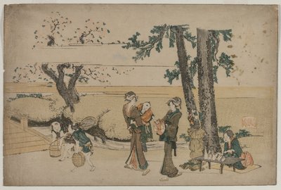 Woman Passing a Roadside Shop Near Oji by Katsushika Hokusai