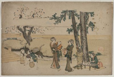 Woman Passing a Roadside Shop Near Oji, Early 1800s by Katsushika Hokusai