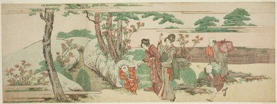 Women and Children Out for a Picnic by Katsushika Hokusai