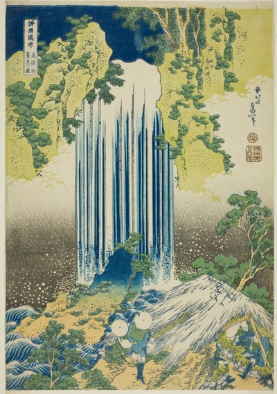 Yoro Falls in Mino Province, from the series "A Tour of Waterfalls in Various Provinces" by Katsushika Hokusai