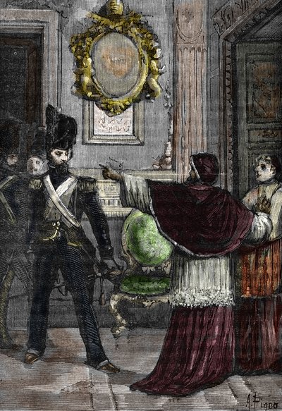 General Radet Kidnaps Pope Pius VII Locked Up in the Quirinal Palace by Alec Hunter