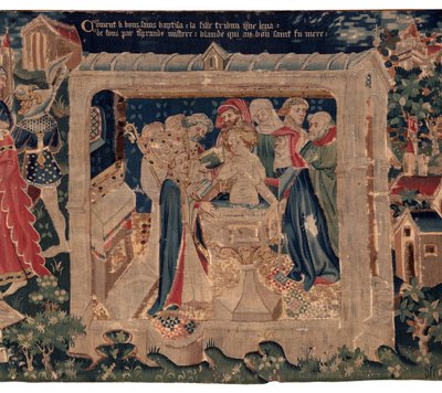 History of Saint Piat and Saint Eleuthère, Tapestry of Arras. Ordered from Canon Toussaint Prier, Chaplain of the Duke of Burgundy, Late 14th-Early 15th Century. (Detail) by Alec Hunter