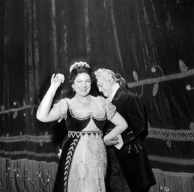 Renata Tebaldi and Tito Gobbi at La Scala, Milan by Alec Hunter