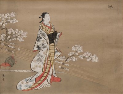 Parody of Murasaki, from Lavender Wakamurasaki, Chapter 5 of the Tale of Genji by Kawamata Tsuneyuki
