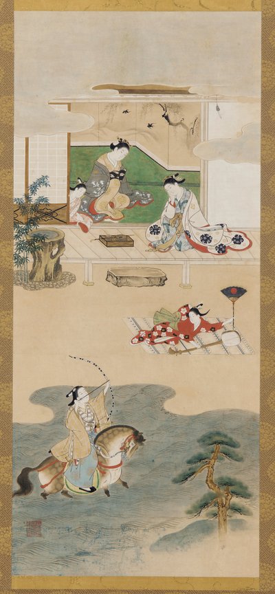Parody of the Tale of Nasu no Yoichi by Kawamata Tsuneyuki