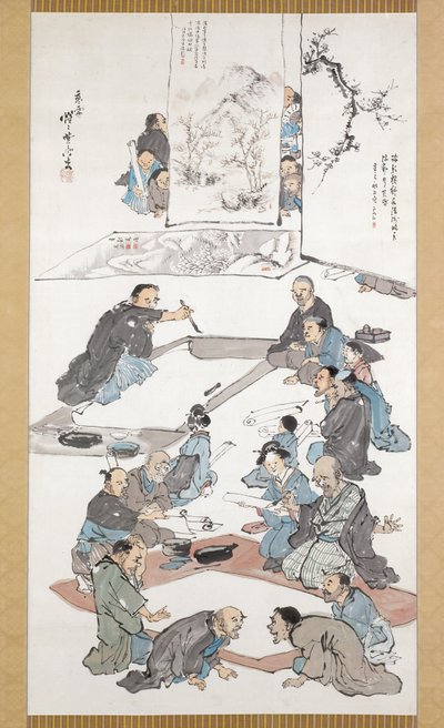 Calligraphy and Painting Party by Kawanabe Kyosai