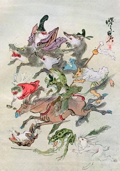 Hunting Animals by Kawanabe Kyosai