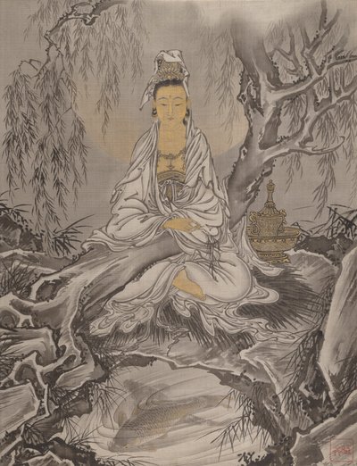 White-Robed Kannon by Kawanabe Kyosai